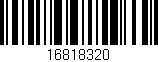 Código de barras (EAN, GTIN, SKU, ISBN): '16818320'