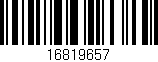 Código de barras (EAN, GTIN, SKU, ISBN): '16819657'