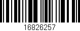 Código de barras (EAN, GTIN, SKU, ISBN): '16826257'