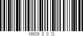 Código de barras (EAN, GTIN, SKU, ISBN): '16826_0_0_G'