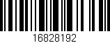 Código de barras (EAN, GTIN, SKU, ISBN): '16828192'