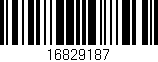 Código de barras (EAN, GTIN, SKU, ISBN): '16829187'