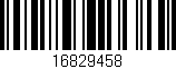 Código de barras (EAN, GTIN, SKU, ISBN): '16829458'
