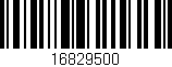 Código de barras (EAN, GTIN, SKU, ISBN): '16829500'
