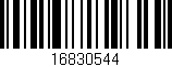 Código de barras (EAN, GTIN, SKU, ISBN): '16830544'