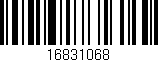 Código de barras (EAN, GTIN, SKU, ISBN): '16831068'