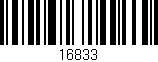 Código de barras (EAN, GTIN, SKU, ISBN): '16833'
