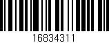Código de barras (EAN, GTIN, SKU, ISBN): '16834311'