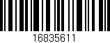 Código de barras (EAN, GTIN, SKU, ISBN): '16835611'