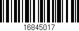 Código de barras (EAN, GTIN, SKU, ISBN): '16845017'