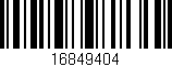 Código de barras (EAN, GTIN, SKU, ISBN): '16849404'