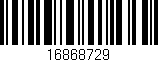 Código de barras (EAN, GTIN, SKU, ISBN): '16868729'