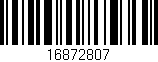 Código de barras (EAN, GTIN, SKU, ISBN): '16872807'