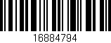 Código de barras (EAN, GTIN, SKU, ISBN): '16884794'