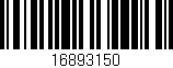 Código de barras (EAN, GTIN, SKU, ISBN): '16893150'