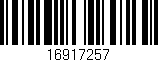 Código de barras (EAN, GTIN, SKU, ISBN): '16917257'
