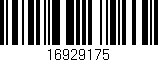 Código de barras (EAN, GTIN, SKU, ISBN): '16929175'