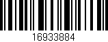 Código de barras (EAN, GTIN, SKU, ISBN): '16933884'