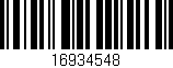 Código de barras (EAN, GTIN, SKU, ISBN): '16934548'