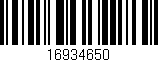 Código de barras (EAN, GTIN, SKU, ISBN): '16934650'