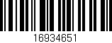 Código de barras (EAN, GTIN, SKU, ISBN): '16934651'