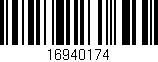 Código de barras (EAN, GTIN, SKU, ISBN): '16940174'