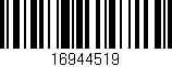 Código de barras (EAN, GTIN, SKU, ISBN): '16944519'