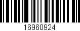 Código de barras (EAN, GTIN, SKU, ISBN): '16960924'