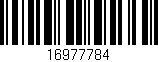 Código de barras (EAN, GTIN, SKU, ISBN): '16977784'