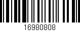 Código de barras (EAN, GTIN, SKU, ISBN): '16980808'