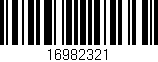 Código de barras (EAN, GTIN, SKU, ISBN): '16982321'