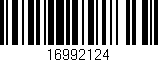 Código de barras (EAN, GTIN, SKU, ISBN): '16992124'