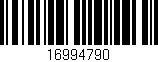 Código de barras (EAN, GTIN, SKU, ISBN): '16994790'