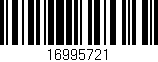 Código de barras (EAN, GTIN, SKU, ISBN): '16995721'