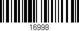 Código de barras (EAN, GTIN, SKU, ISBN): '16998'