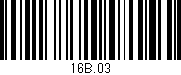 Código de barras (EAN, GTIN, SKU, ISBN): '16B.03'