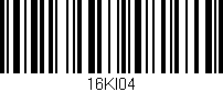 Código de barras (EAN, GTIN, SKU, ISBN): '16KI04'