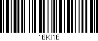 Código de barras (EAN, GTIN, SKU, ISBN): '16KI16'