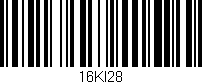 Código de barras (EAN, GTIN, SKU, ISBN): '16KI28'