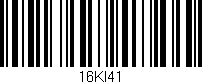 Código de barras (EAN, GTIN, SKU, ISBN): '16KI41'