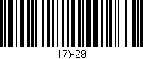 Código de barras (EAN, GTIN, SKU, ISBN): '17)-29'