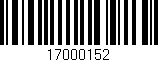 Código de barras (EAN, GTIN, SKU, ISBN): '17000152'