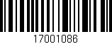 Código de barras (EAN, GTIN, SKU, ISBN): '17001086'