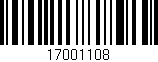 Código de barras (EAN, GTIN, SKU, ISBN): '17001108'