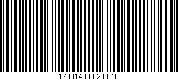 Código de barras (EAN, GTIN, SKU, ISBN): '170014-0002.0010'