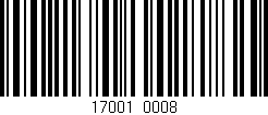 Código de barras (EAN, GTIN, SKU, ISBN): '17001/0008'