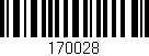 Código de barras (EAN, GTIN, SKU, ISBN): '170028'