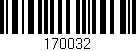 Código de barras (EAN, GTIN, SKU, ISBN): '170032'