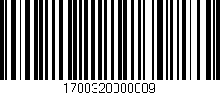 Código de barras (EAN, GTIN, SKU, ISBN): '1700320000009'
