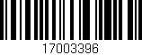 Código de barras (EAN, GTIN, SKU, ISBN): '17003396'